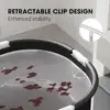 Portable Collapsible Bathtub Aluminum Alloy Large Space with Double Drain Black Easy Install Foldable Adults Soaking Tub Storage 4