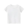 Summer Cotton Boys T Shirt Short Sleeve White Tshirt For Girl Solid Color Simple Children's Clothing T-Shirts For Children Tops 6