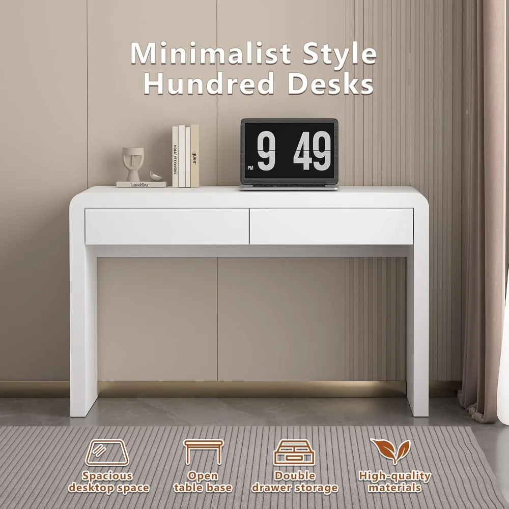 Computer and Gaming Desk with Drawers,  Kids' Writing Table, Three-Layer Lacquered Thick Wooden Board Work Desk 3