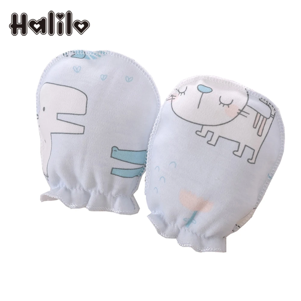 Halilo Baby Anti Scratching Gloves Newborn Protection Face Cotton Scratch Mittens Boys Girls Hand Gloves Cotton Handschoen 0-6M