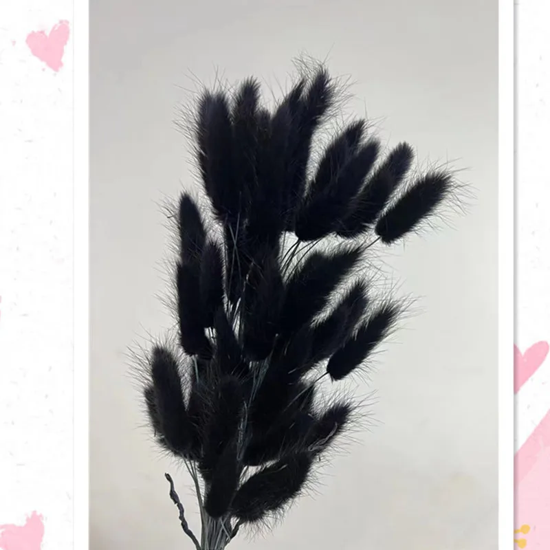 Pampas Monochrome Large Bouquet Black and White Black Dried