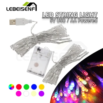 1M 2M Outdoor LED string lights holiday New Year fairy tale garland Christmas tree wedding party bedroom decoration lights