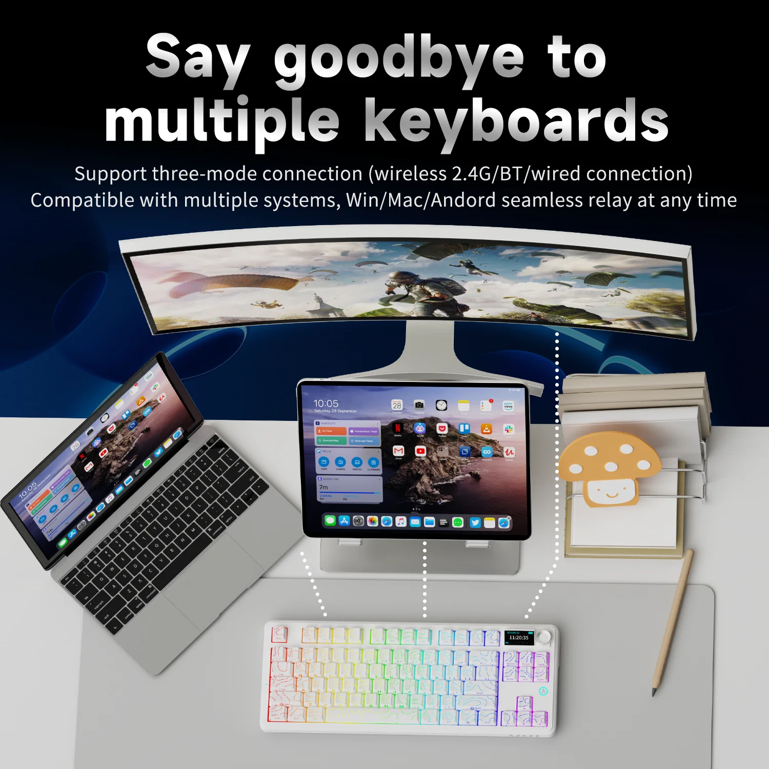 تُعد لوحة المفاتيح الميكانيكية المخصصة للألعاب Aja...