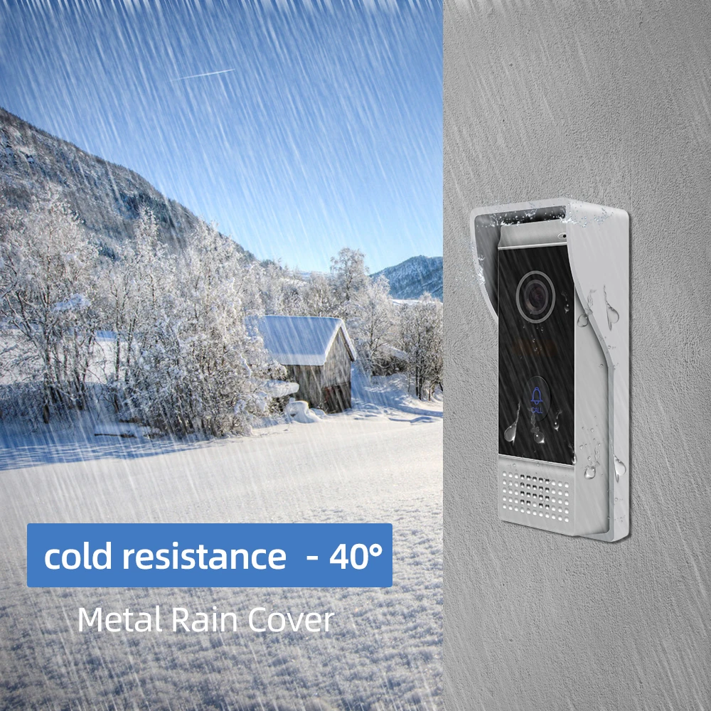 Joytimer 4-Wired Video Door Phone call panel 1200TVL Outdoor Door Bell IP65 Waterproof 110&deg; Wide View Angle Lens IR Night Vision