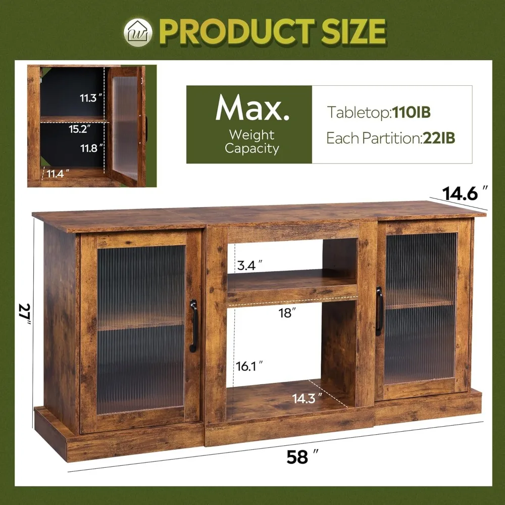 Retro TV Stand for 65 inch TV 3