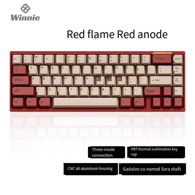 

Luminkey65 Mechanical Keyboard 67keys Three-Mode Wireless Bluetooth Pbt Key Cap 4400mah Customization Cnc Alloy Gamer Keyboard