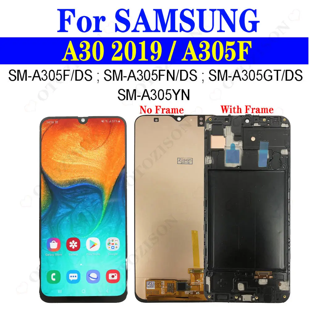 ЖК-дисплей Incell A30 для Samsung Galaxy A30 2019 ЖК-дисплей A305F ЖК-дисплей с рамкой A305 A305FN A305GT сенсорный экран дигитайзер в сборе