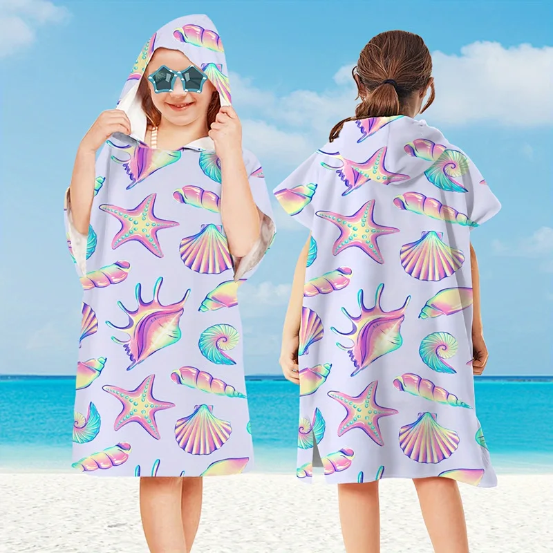 Baby Accessories Cartoon Bath Child Kid Hooded Cloak Bathrobe Towel Beach Towel Baby Children Cartoon Bath Towel Robes - 6