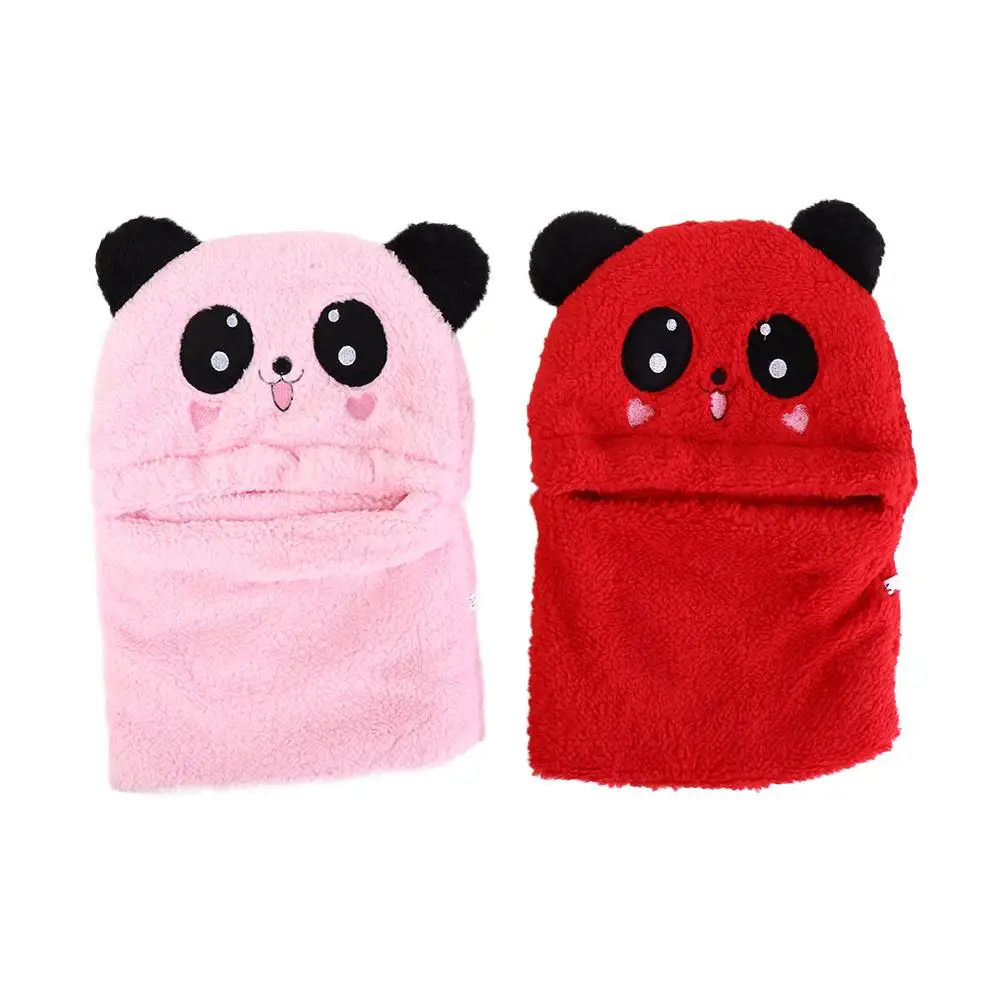 Winter Warm Fleece Hats Scarf Set for Kids Cute Cartoon Panda Hats Windproof Beanies for Girls Boys Christmas Gifts