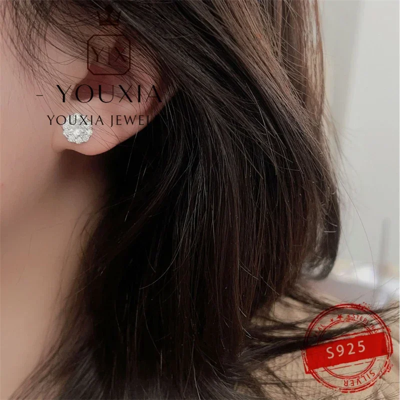 Western style Silver color Premium Series Earrings Luxury Fashion Couple Gift Sparkling Personalized Jewelry earrings for women