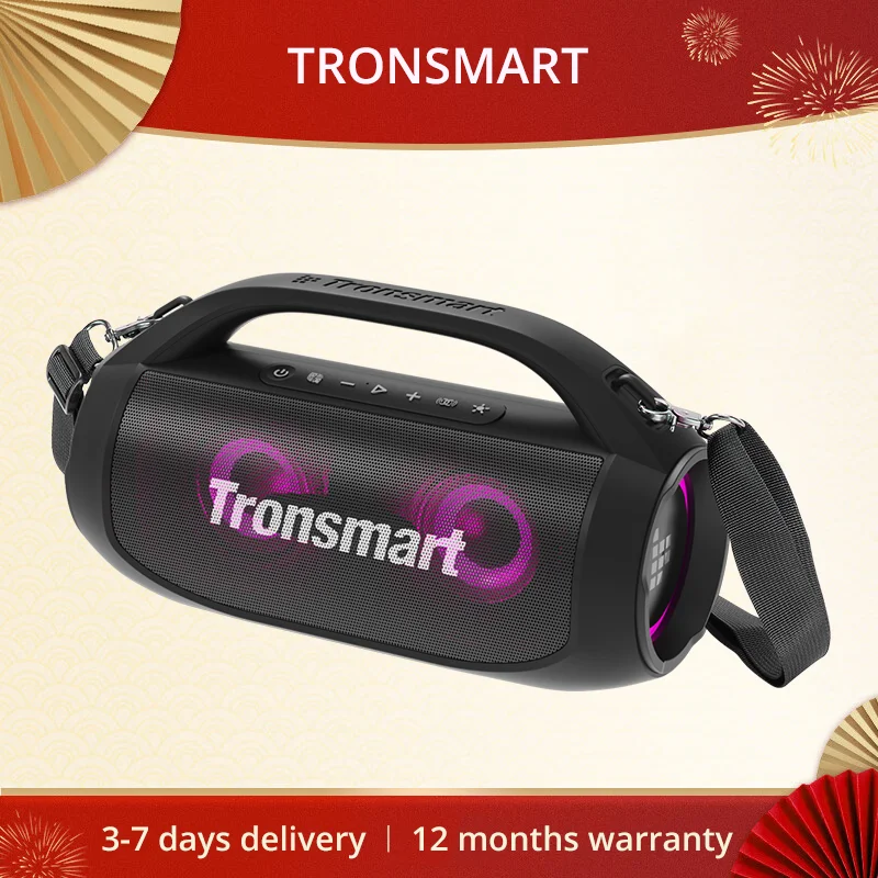 Tronsmart Bang Se Altoparlante Portatile Per Feste Con Bluetooth 5.3, Maniglia Portatile, Tempo Di Riproduzione 24 Ore Su 24, Per Feste, Campeggio