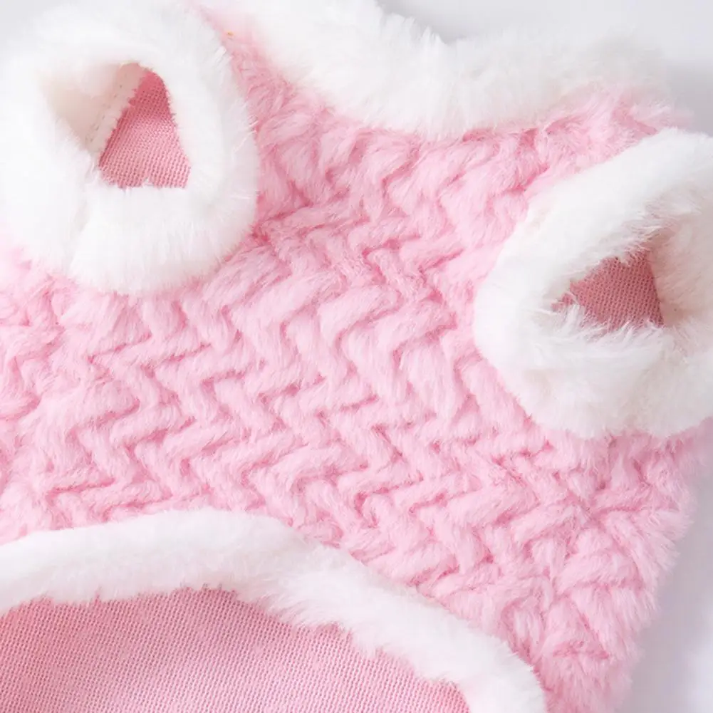 

Dog Sweater Korean Style Twist Short Sleeve Pet Sweatshirt Cozy Dog Coat for Winter Warm Two-legged Puppy Clothes Warm Dog