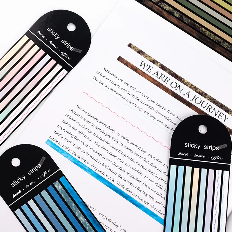 6Packs/Set Sticky Transparent Sticky Notes Self-Adhesive BookMarkers Annotation Reading Book Clear Tab Kawaii Cute Stationery 3