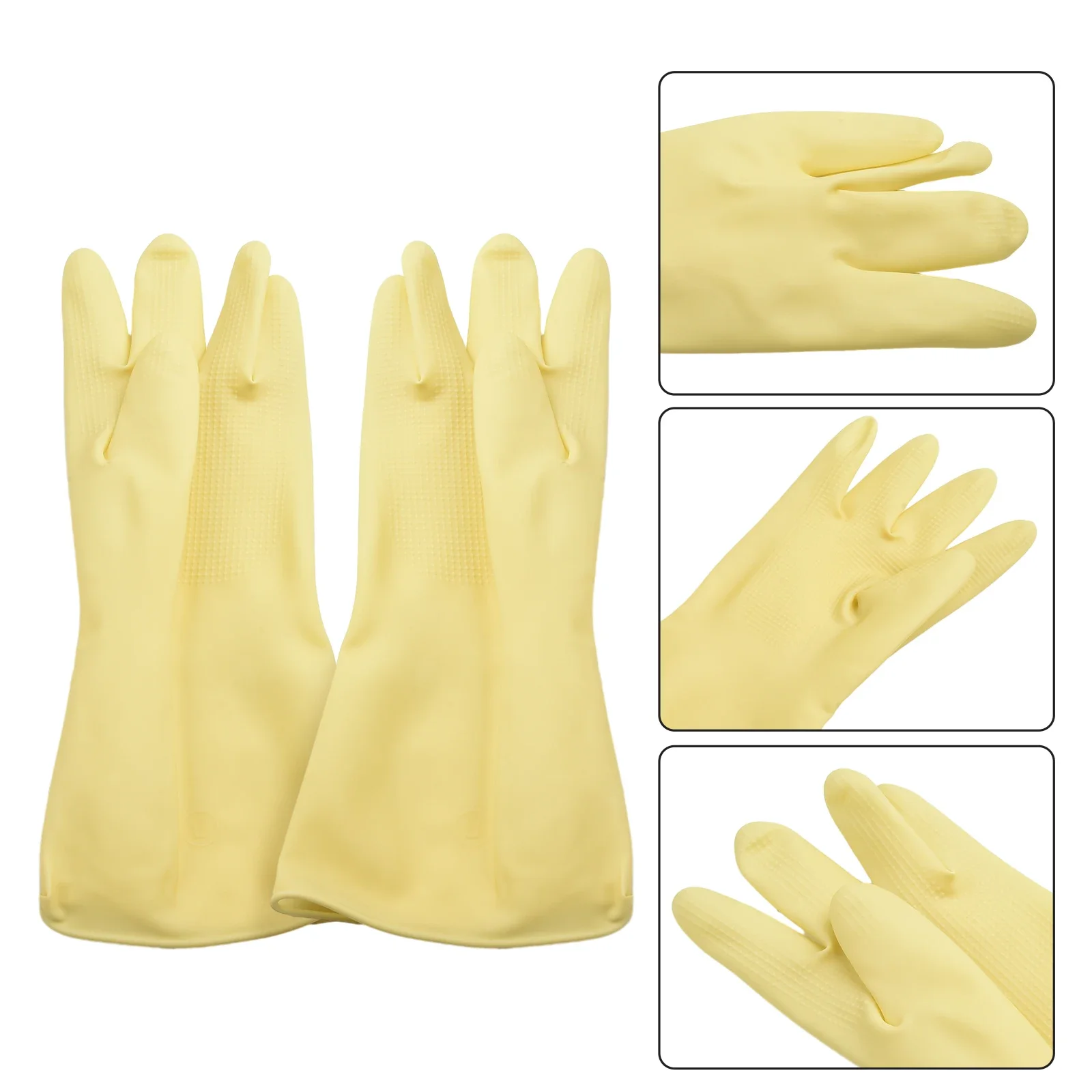 1Pair Industrial Gloves Natural Latex Acid Resistant Chemical Protective Gloves Acid And Alkali Resistant Industrial