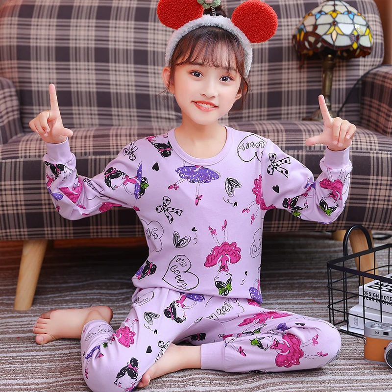 Kids Pajamas Set Girls Groups Animal Cartoon Pajamas Sets For Girls
