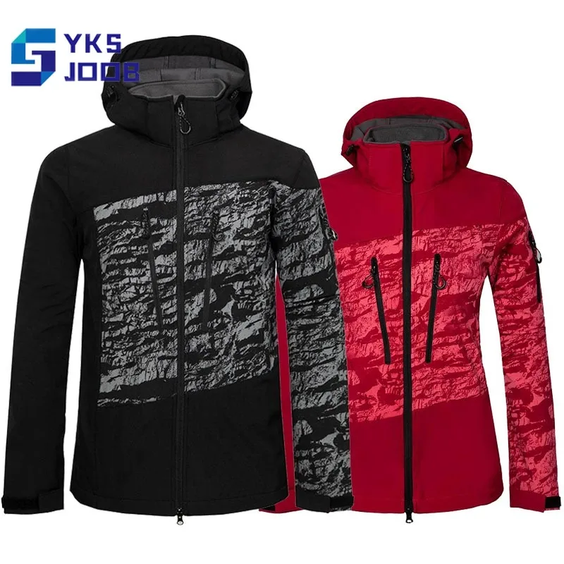 

Autumn Wear-resisting Hiking Jacket Couple Lovers Windproof Fleece Warm Softshell Coats Men Camping Climbing Treking Chaquetas