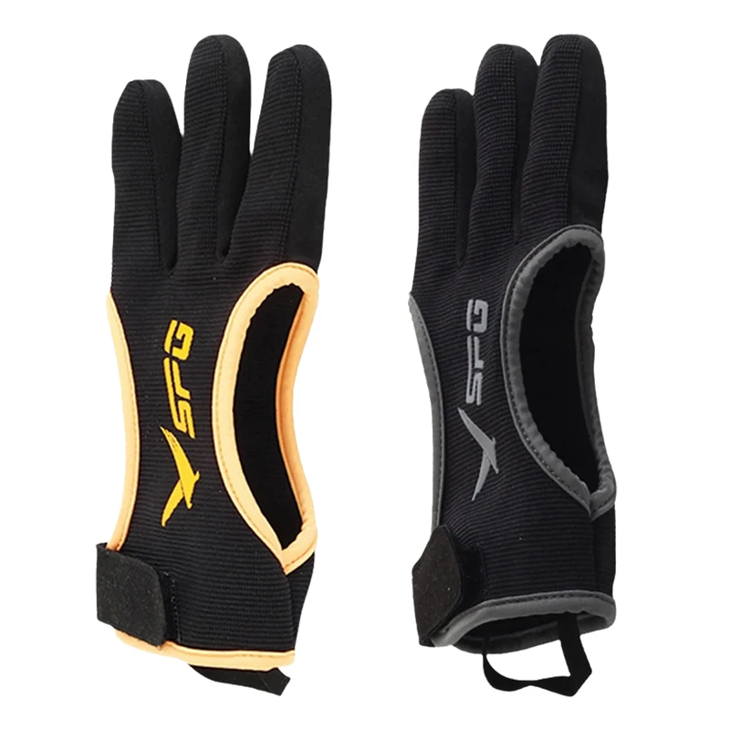 1pc Archery Three-Finger Glove Thickened Fingertip Guard Hunting Shooting Finger Protector Traditional Recurve Bow String Gloves