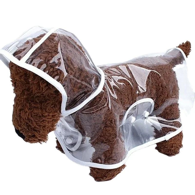 

Transparent Waterproof Dog Raincoat, Clothes for Large Dogs, Corgi Clothes, Golden Retriever, Small Coats for Dogs, XS