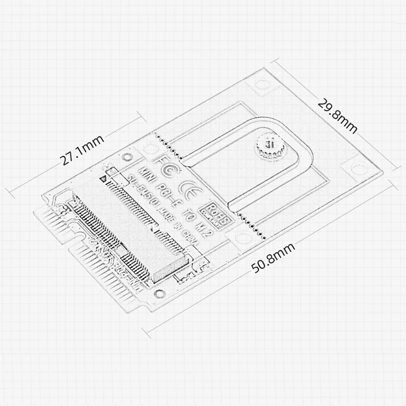 Mini PCI-E to M.2 Adapter Converter Expansion Card M.2 NGFF Key E Interface For Wireless Bluetooth WiFi Module for Laptop PC m.2 to pcie adapter m.2 expansion card pcie adapter card pcie expansion card