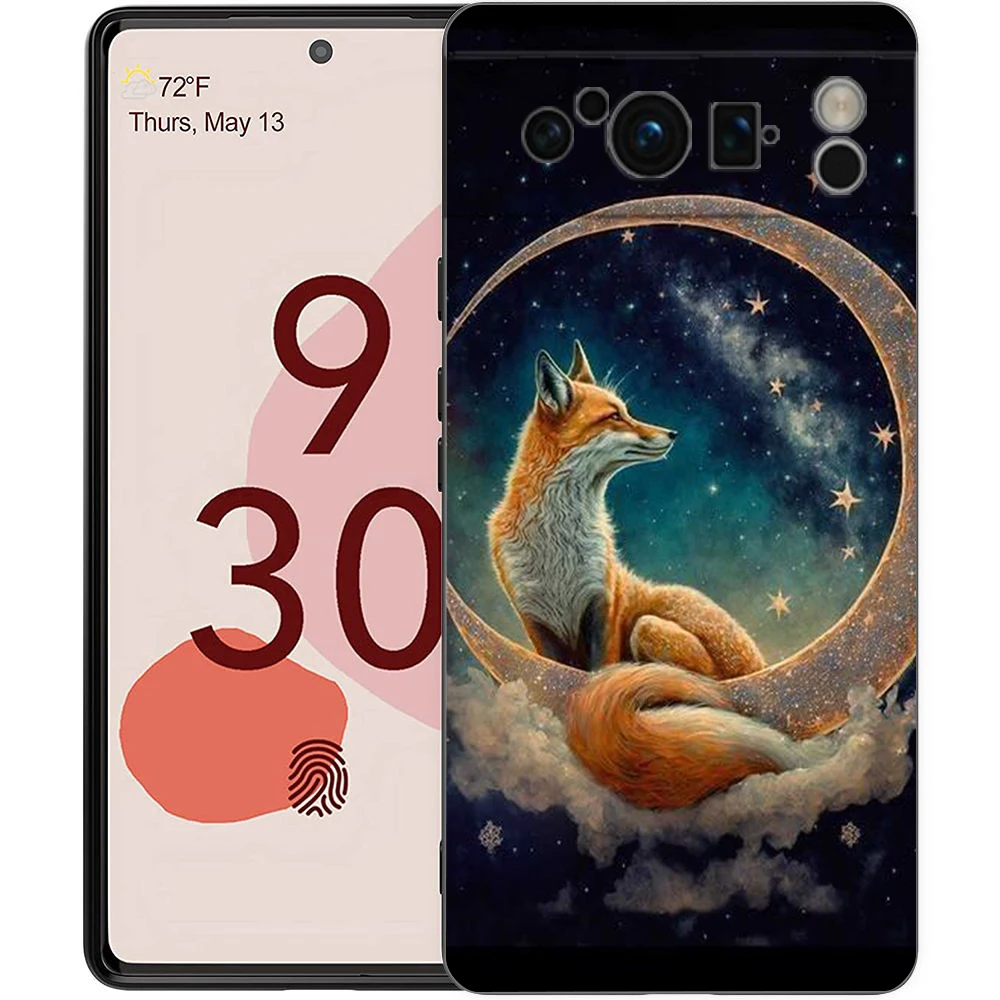Enhanced Fox Design Shockproof Silicone Phone Case Cover
