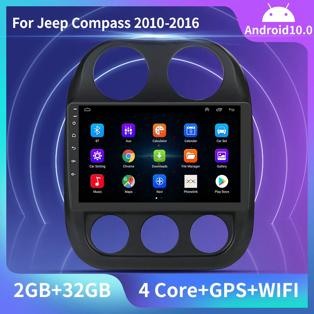 

Android 10.0 2Din Car Radio For JEEP Compass Patriot 2010-2016 Car stereo Multimedia Audio Player Navigation GPS Video Carplay