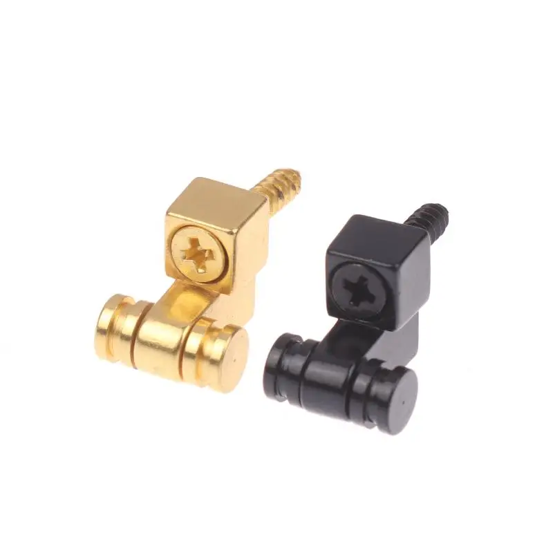 【Neu】 2 Stück DIY-Zubehör E-Gitarre Chrom Roller String Trees Retainer Montage Baumführung Silbrig Schwarz Golden – Detail 9