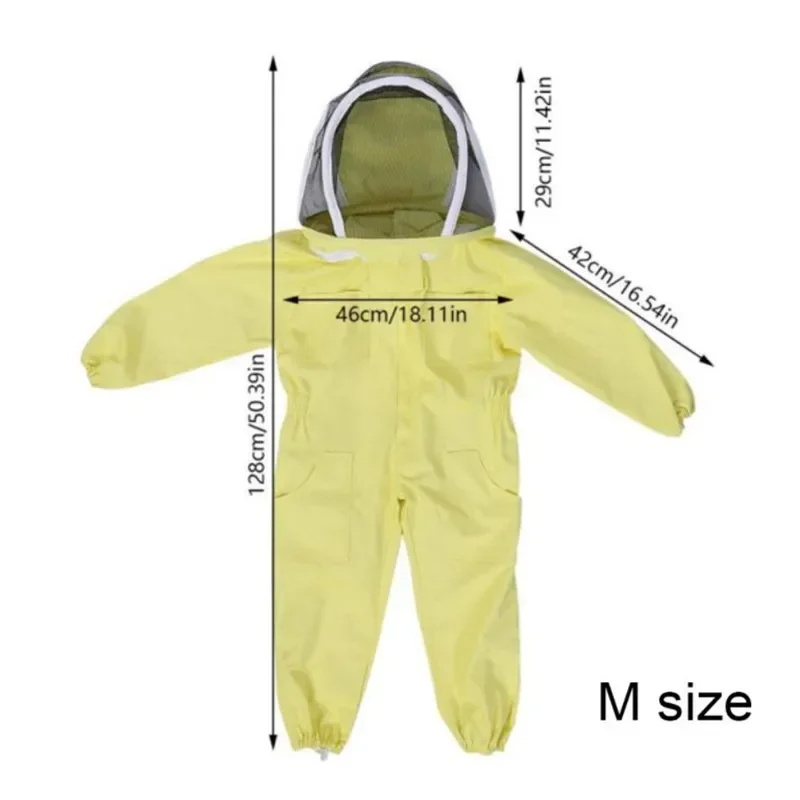 Kids Safety Beekeeper Suit Child Beekeeping Equipment Full Body Clothes Protective Professional Gloves Veil Hat