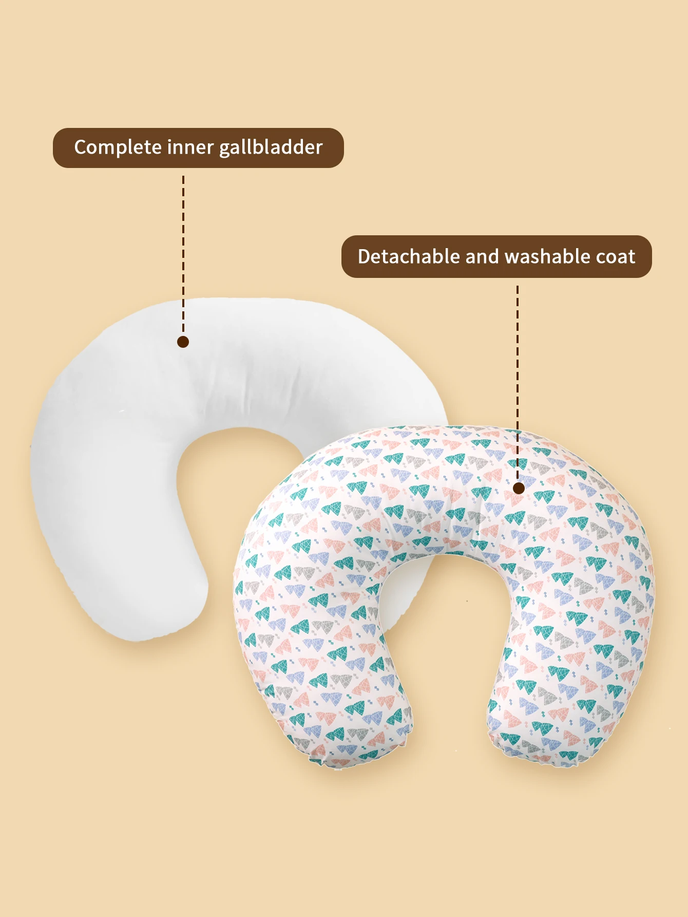 Nursing Pillow Waist Cushion Detachable Breastfeeding Pillow for Newborns and Mothers Multifunctional Sloping Pillow for Lumbar Support