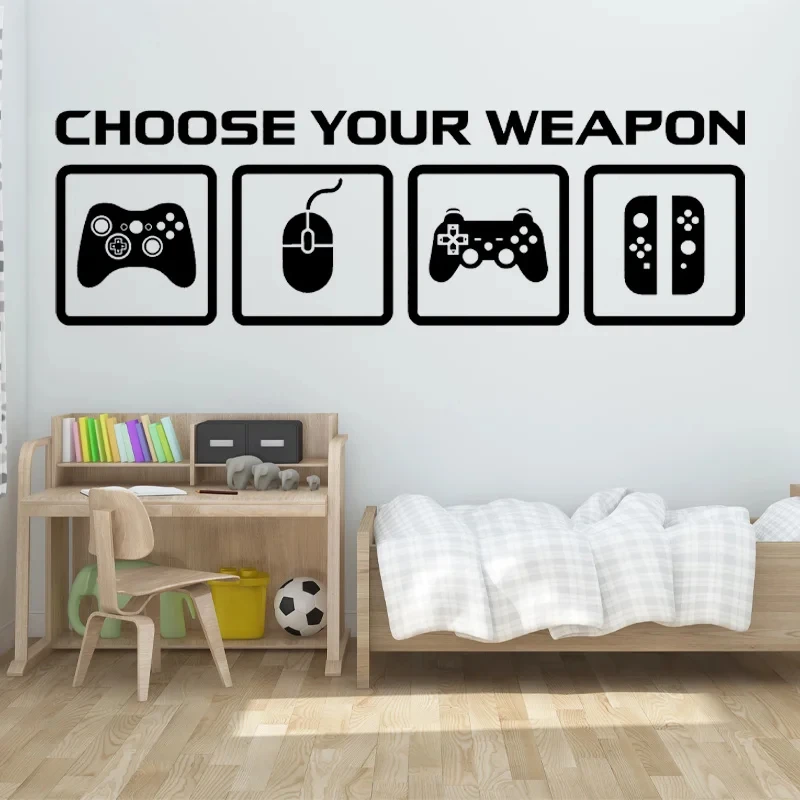 Video Game Decor Wall Decal Choose Your Game Controller Game Controllers Gamer Wallpaper Sticker Bithday Gift For Boy - 2