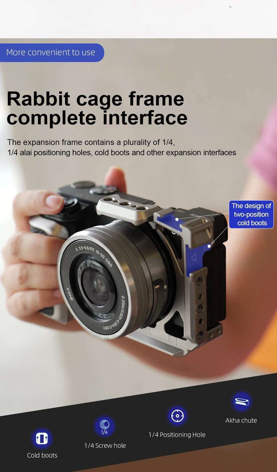 Suitable For Sony A6400 Camera Rabbit Cage Tripod Video Shooting Protection Fram