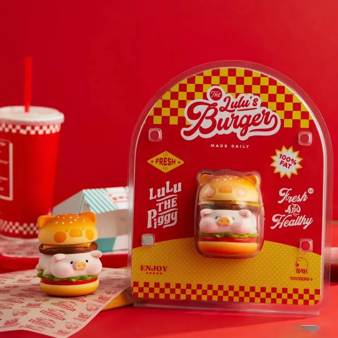 Lulu's The Burger Piggy Hamburger Figures Fat Pig Sandwich