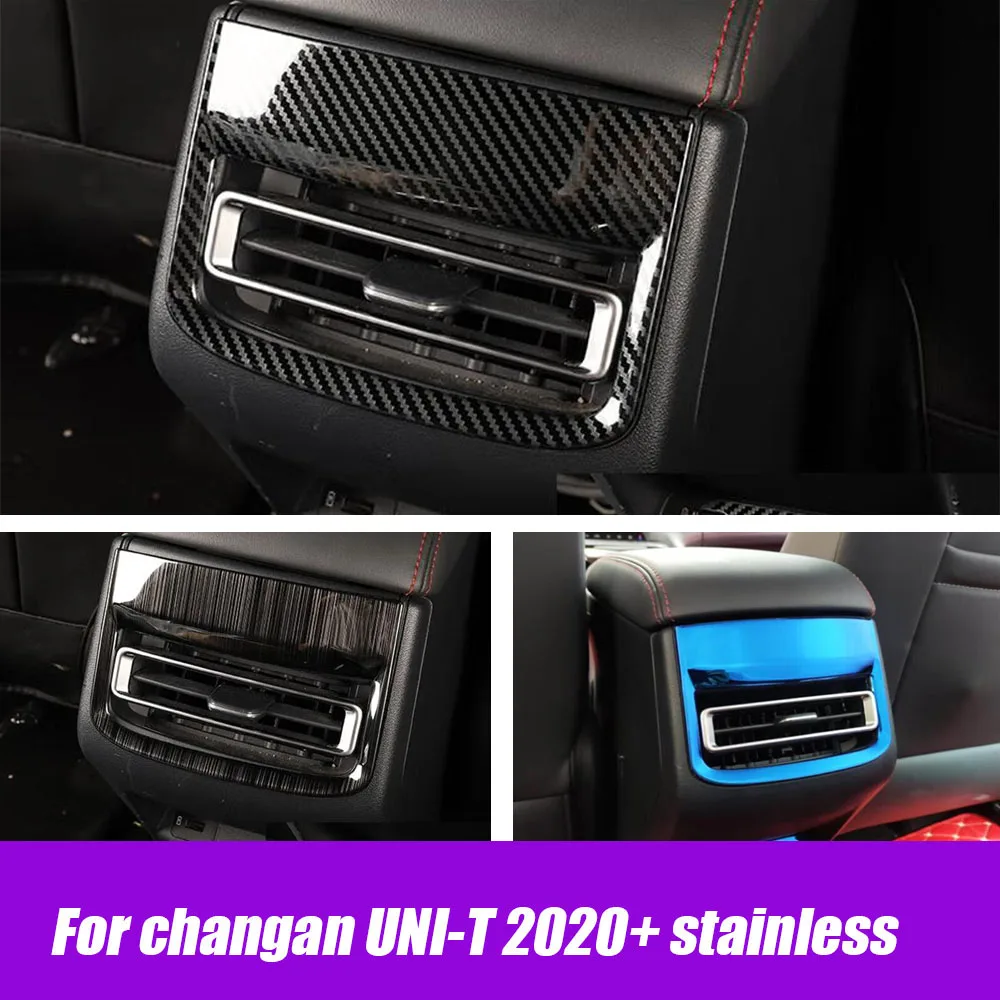 

Для Changan UNI-T unit 2020 2021 нержавеющая сталь задняя крышка автомобиля кондиционер выпускное отверстие декоративная крышка отделка Аксессуары