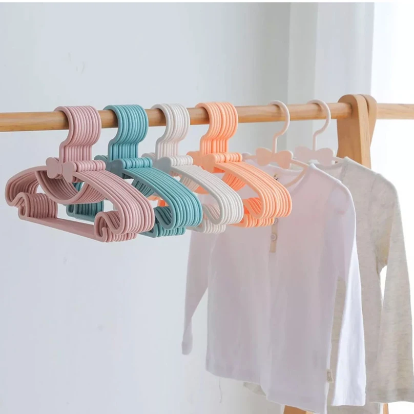 Dropship 5pcs Baby Clothes Hanger Flexible Racks Plastic Clothing