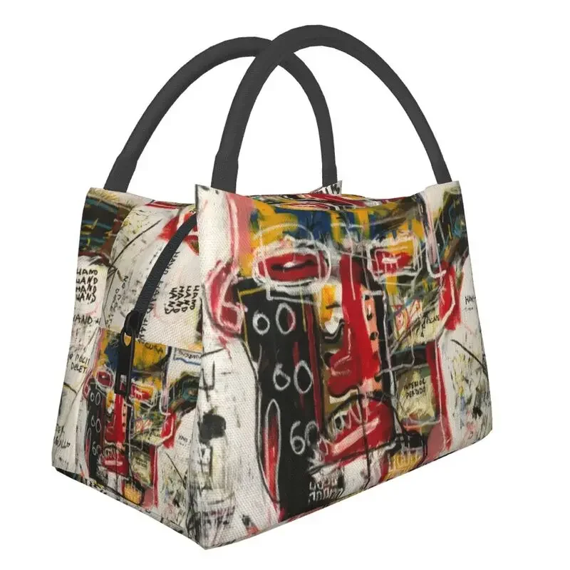 

Delete Zone Insulated Lunch Bags for Women Jean Michel Basquiats Skull Graffiti Art Resuable Thermal Cooler Food Lunch Box
