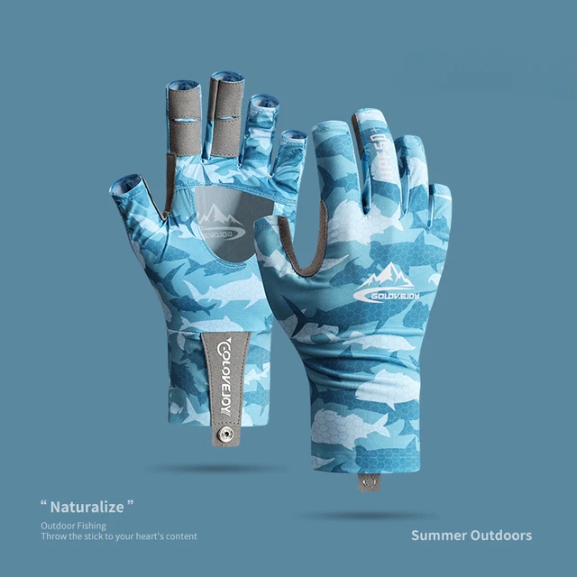 Fishing Gloves- Fingerless Sun Protection Fishing Gloves- Fishing