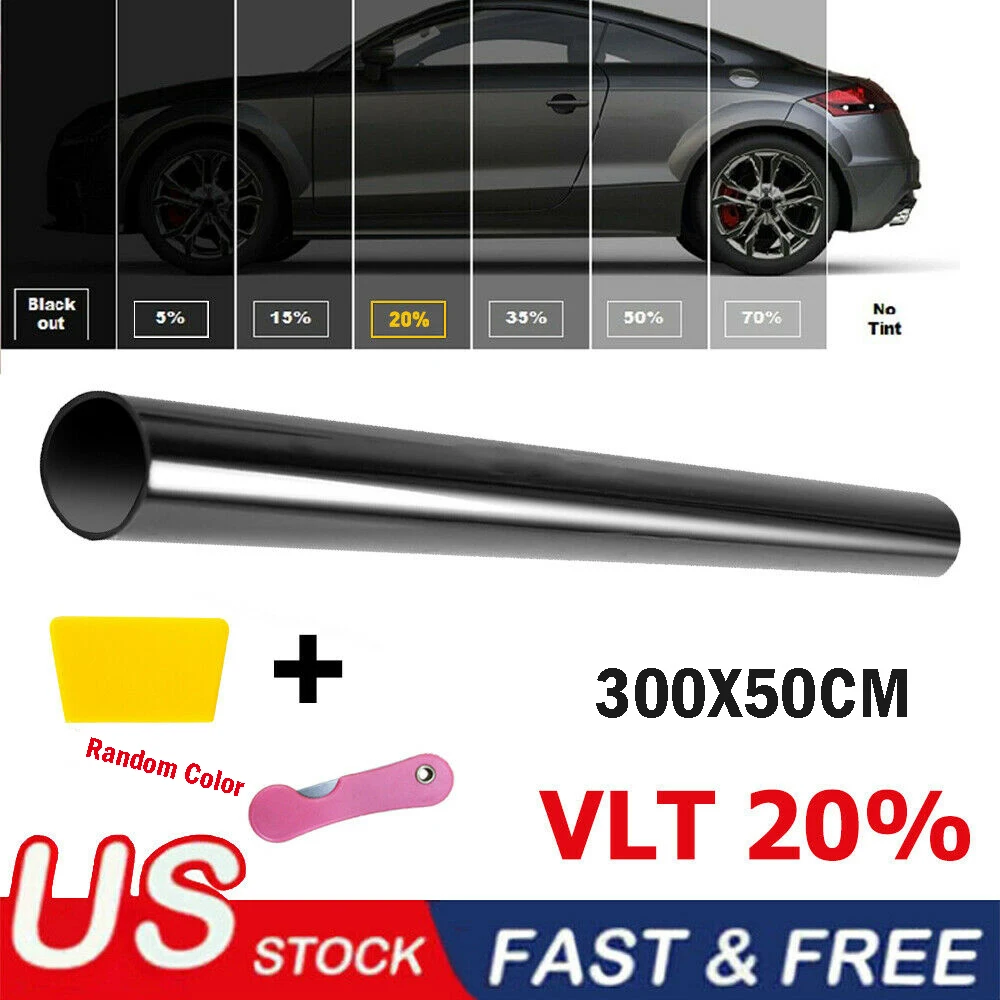 

20% VLT Uncut Roll Window Tint Film 20" x 10ft Feet Car Home Office Glass 300CM