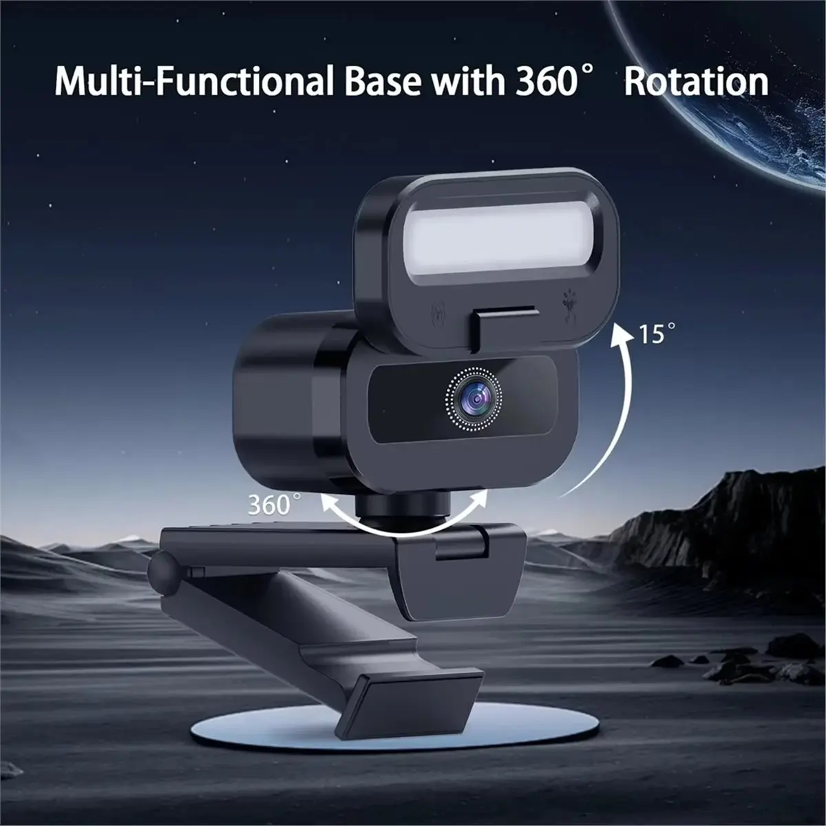 DT60 4K 60FPS 라이브 웹캠 USB 자동 초점 카메라 PC 회전식 마이크..
