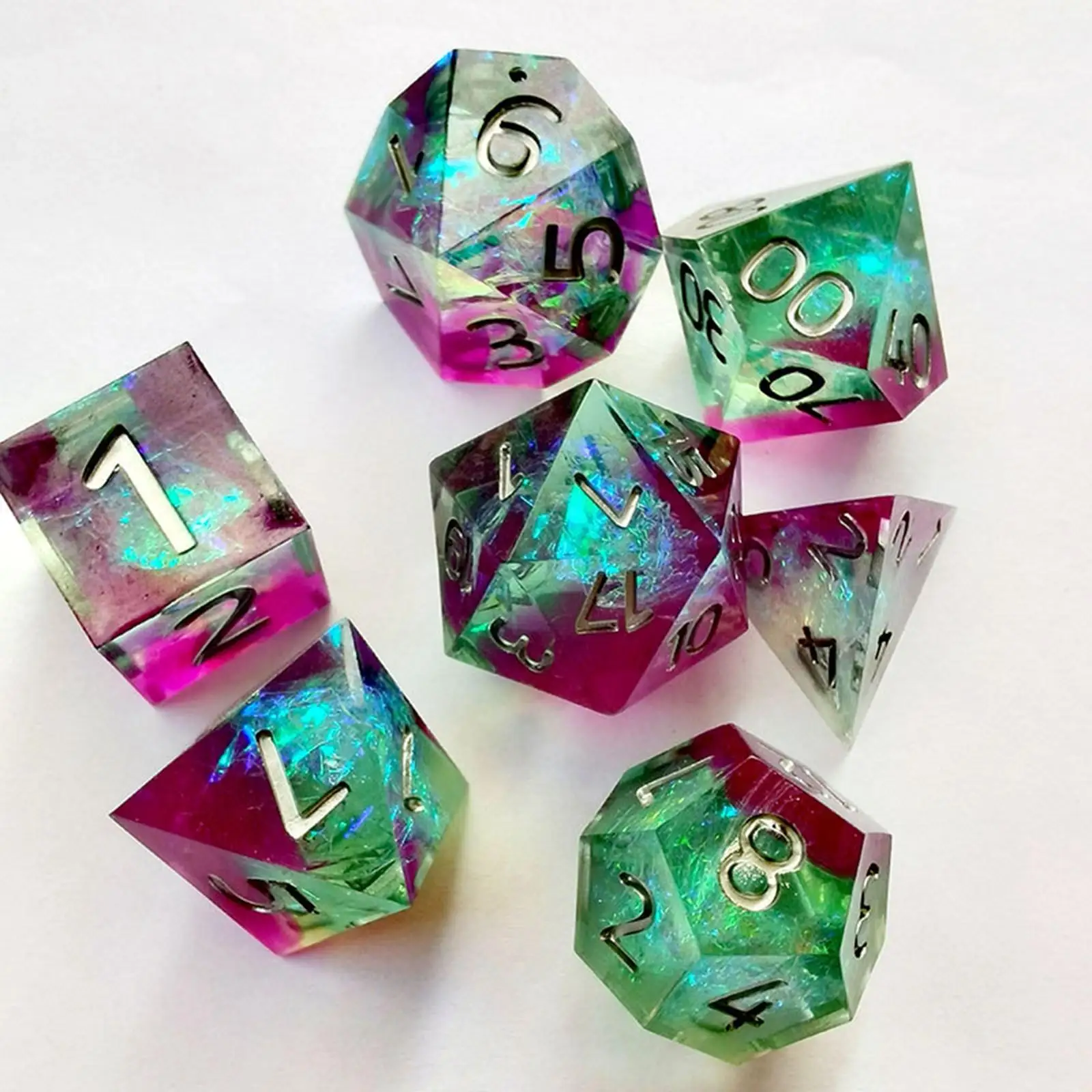 

Полигедрал D8 D10 D % D12 D20 набор из смолы для настольных игр Dnd