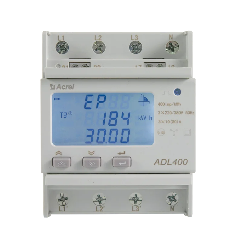 CE MID IEC Certificate Acrel ADL400 Three Phase Din Rail Charge Pile Energy Meter MODBUS-RTU High Accuracy 0.5 220v 380v 2