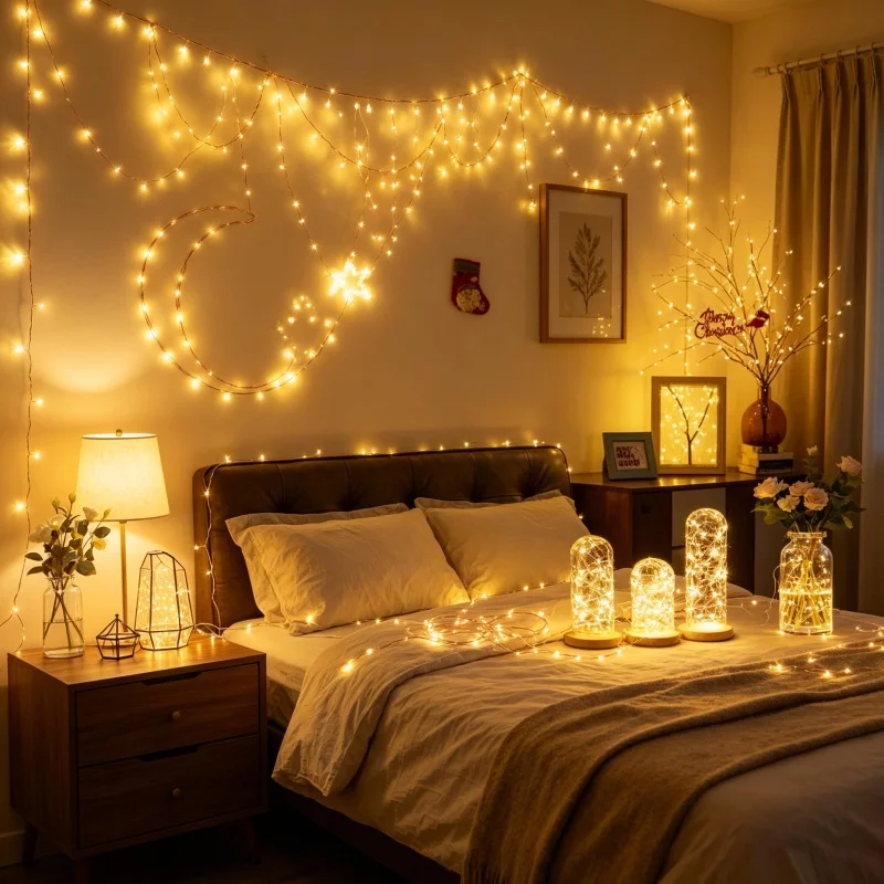 Enchanting LED Fairy String Lights - Silver Wire Garland for Holiday and Event Decoration