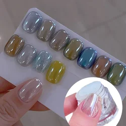 1 Jar Iridescent Pearl Effect Nail Art Powder - Mirror Chrome Aurora Mermaid Finish (Crystal powder)