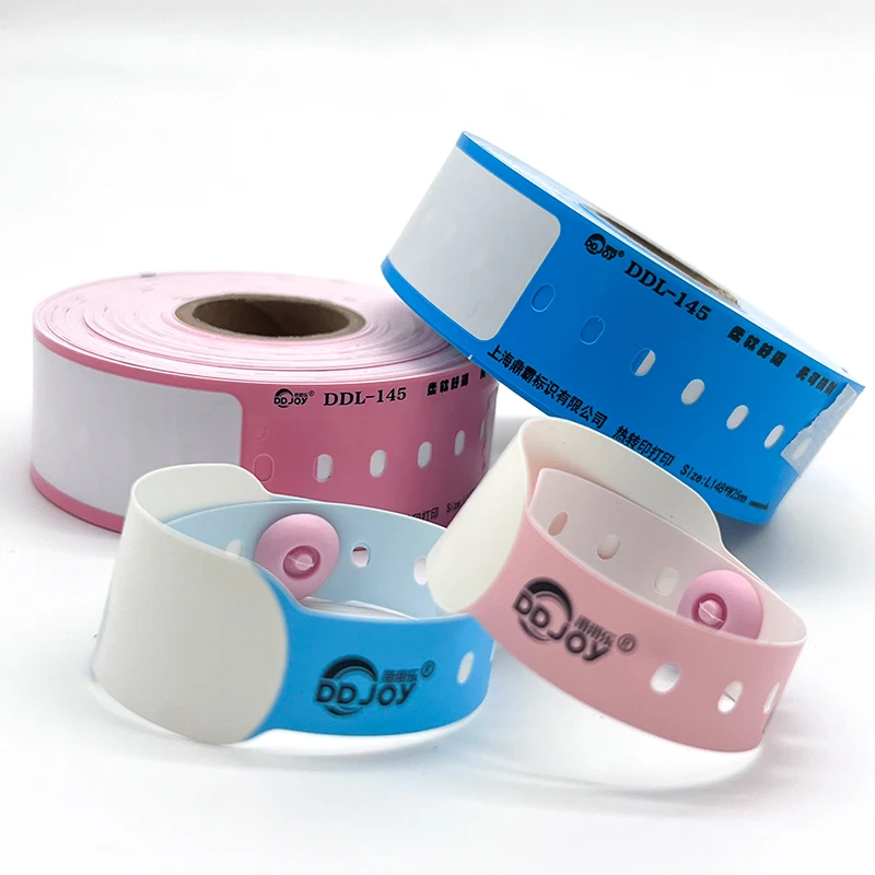 100pcs Self-Adhesive printable tyvek wristbands Roll Thermal Disposable Identification Bands for Events Parties Conferences