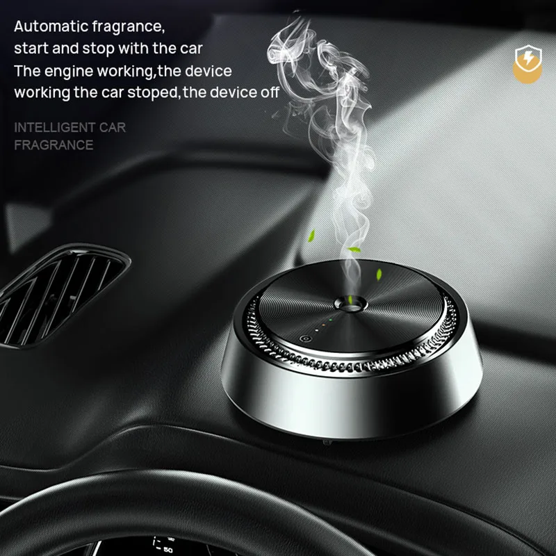 Rechargeable Car Air Freshener Smart Purifying Perfume Aroma Diffuser Auto Large-capacity Seat Type Car Aromatherapy