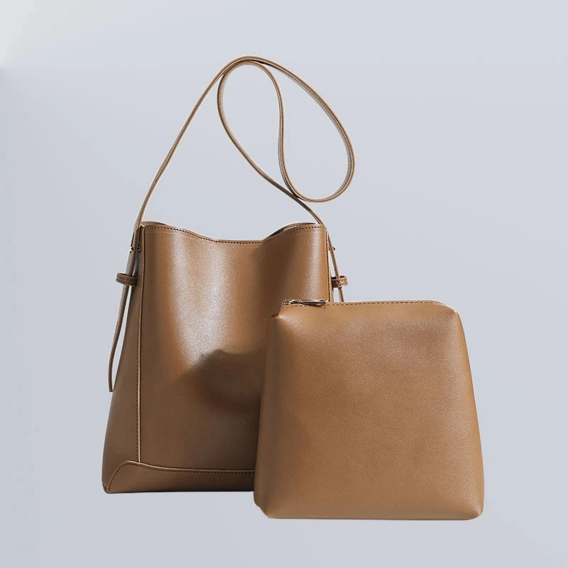 

Модная женская сумка-мешок из мягкой кожи, вместительная сумка через плечо, новинка 2024, универсальная сумка-тоут на одно плечо для поездок