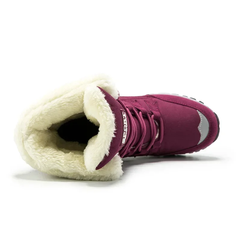 Winter Women Boots High Quality Warm Snow Boots Lace-up Comfortable Ankle Outdoor Waterproof Hiking women snow boots