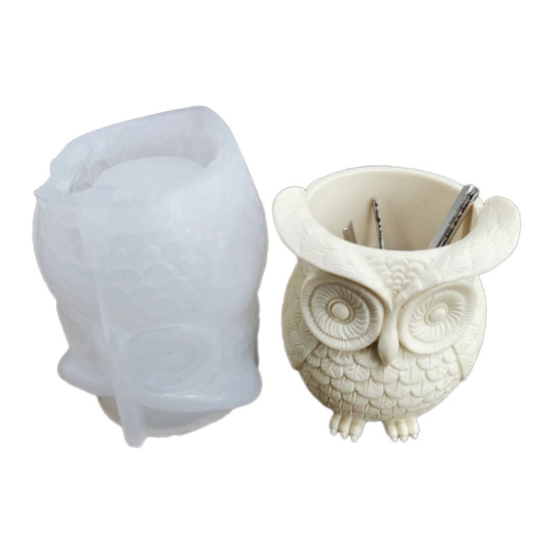DIY Clay Mold Owl Shaped Planter Mold Succulent Plant Pot Silicone Mold Pen Storage Holder Epoxy Casting Mold DIY Craft diy clay mold owl shaped planter mold succulent plant pot silicone mold pen storage holder epoxy casting mold diy craft