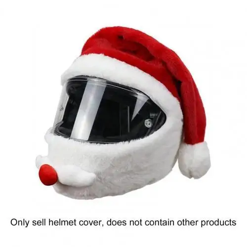 Motorcycle helmet christmas hat Plush Handmade Cute Helmet Cover Christmas Style Festive Touch Helmet hood Sleeve
