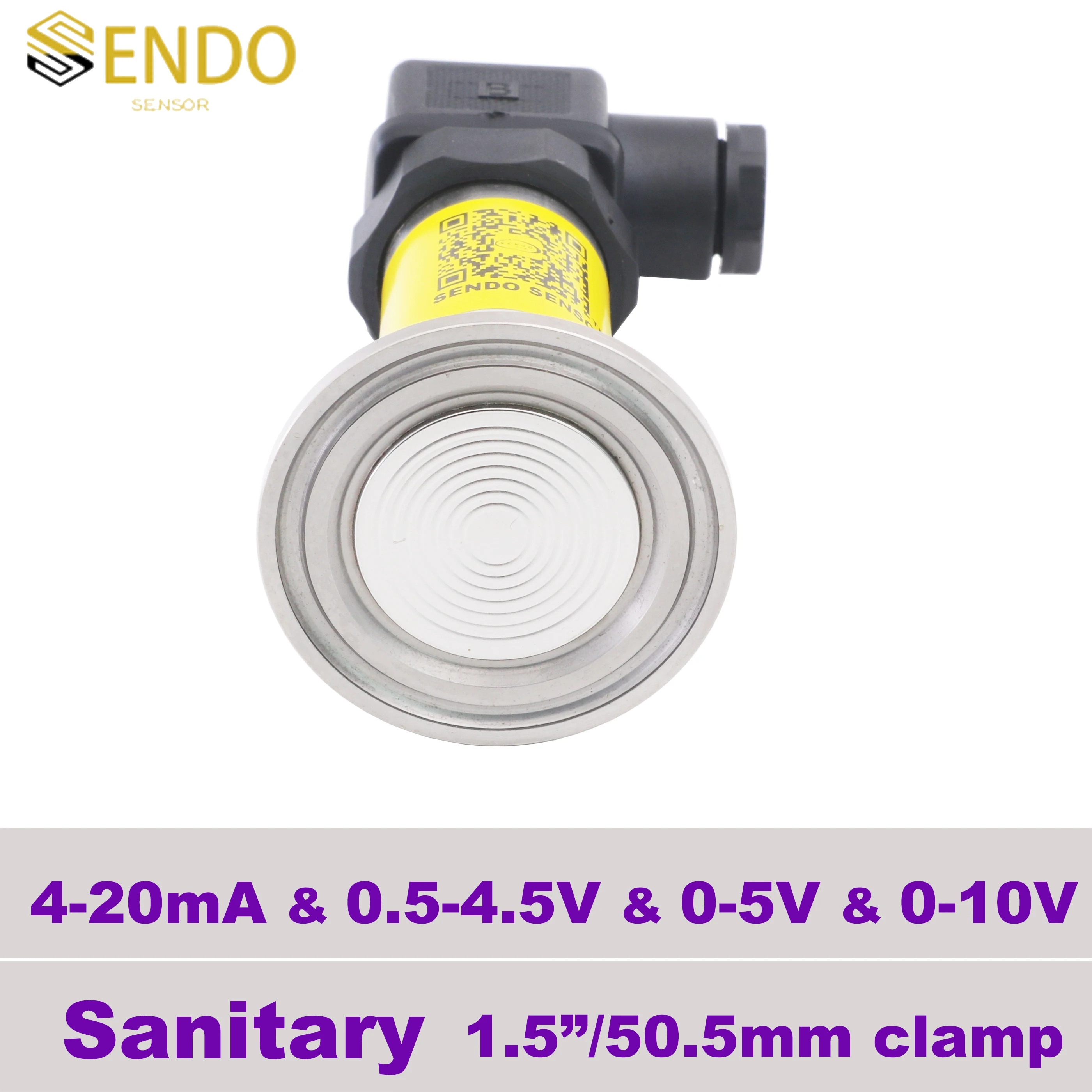 4 20mA 0.5 4.5V 0 5V 0 10V sanitary pressure sensor 1.5 in clamp 100 200 mbar -1 to 0bar 100kpa 10 bar 25 bar gauge 4mpa IP65