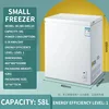 58L/72L Small Freezer, Energy Saving Chest Deep Freezer with 6 Level Adjustable Thermostat, Top Opening Compact Freezer 1