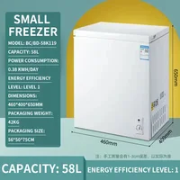 58L/72L Small Freezer, Energy Saving Chest Deep Freezer with 6 Level Adjustable Thermostat, Top Opening Compact Freezer 1
